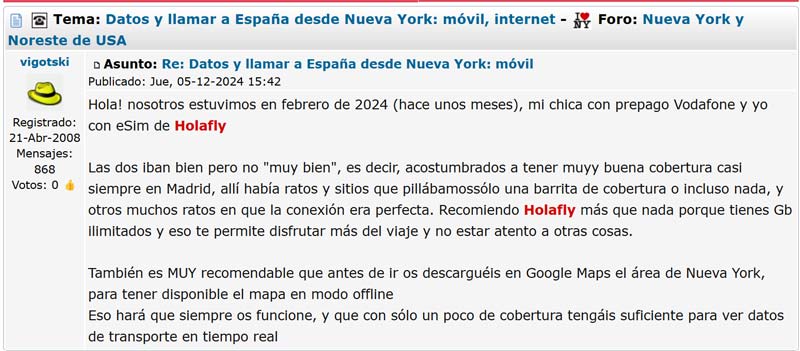 Holafly opiniones LosViajeros