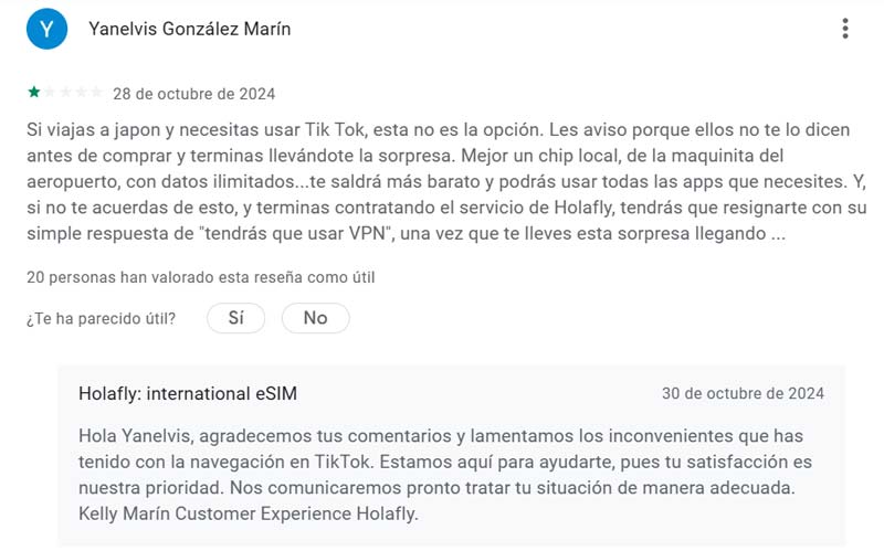 Holafly Opiniones Google Play