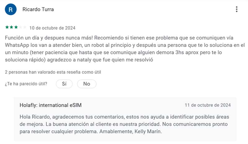 Holafly Opiniones Google Play