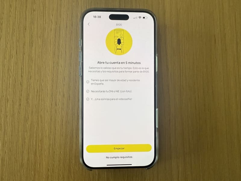 Abrir una cuenta de B100