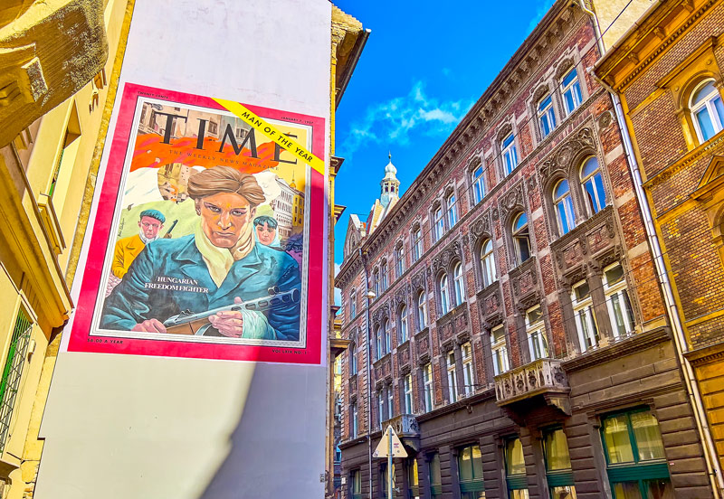 Arte callejero en el Barrio Judío de Budapest
