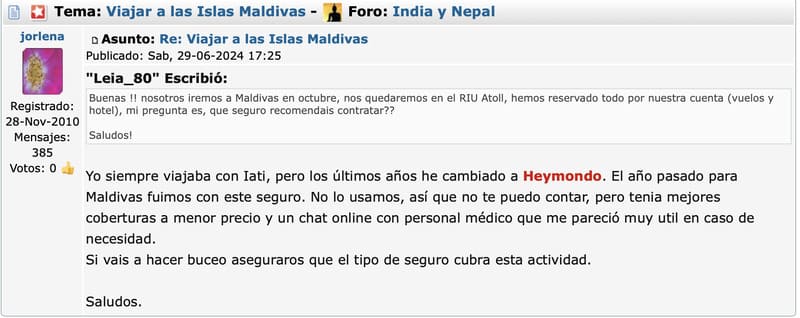 Cambio de seguro