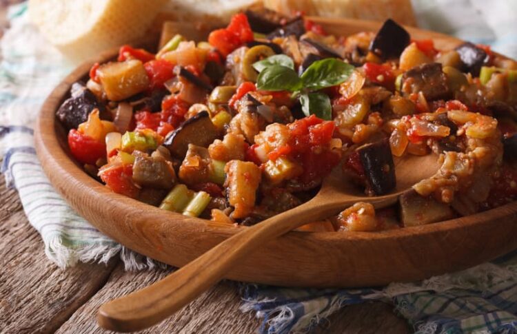 Caponata en los restaurantes de Palermo