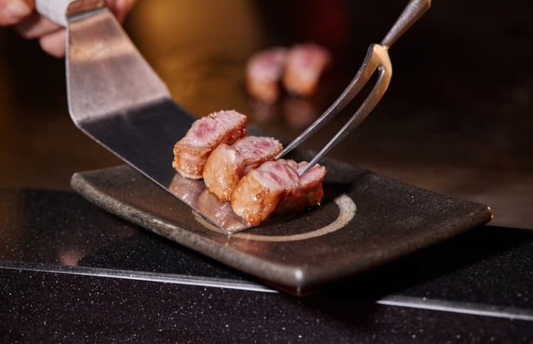 Carne en los restaurantes de Kobe