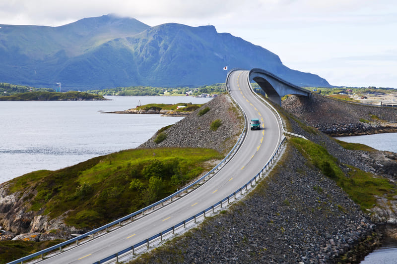 carretera atlantico al viajar a Noruega