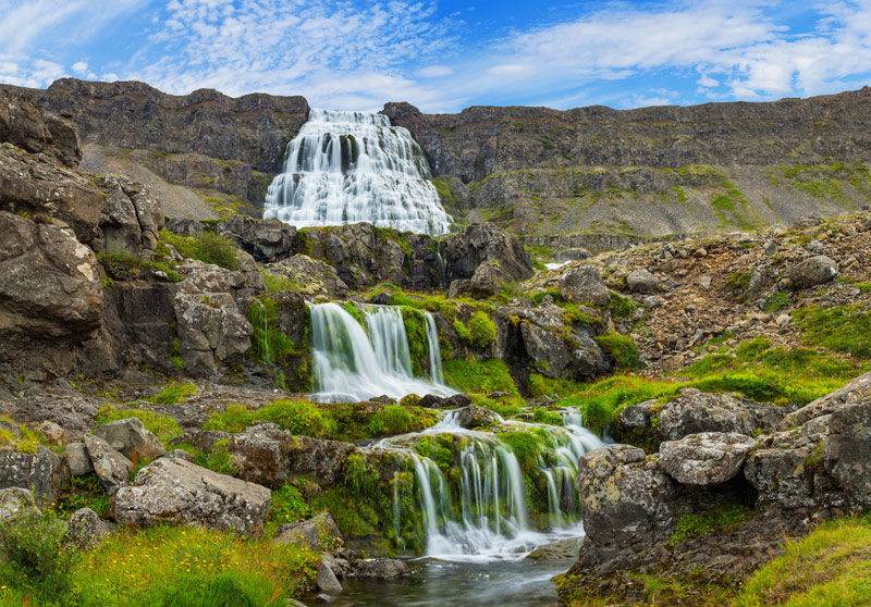 Dynjandi cascadas bonitas Islandia