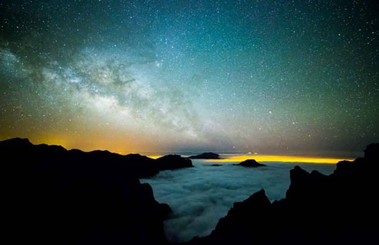 Cielo estrellado desde el Roque de los Muchachos