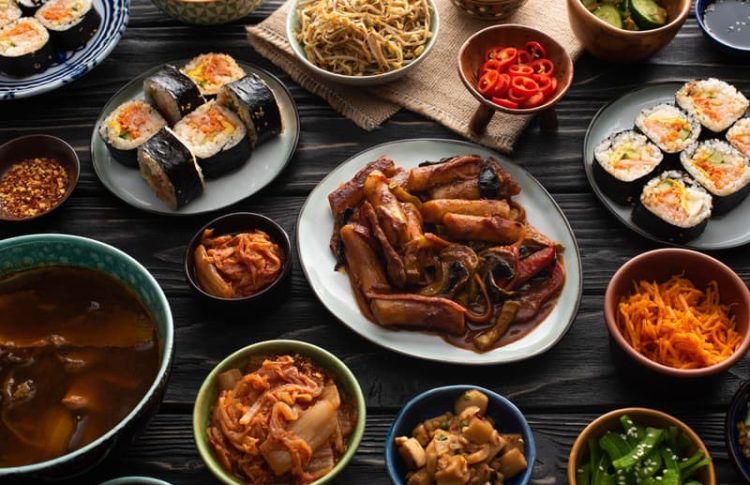 Platos típicos coreanos en los restaurantes donde comer en Gyeoungju