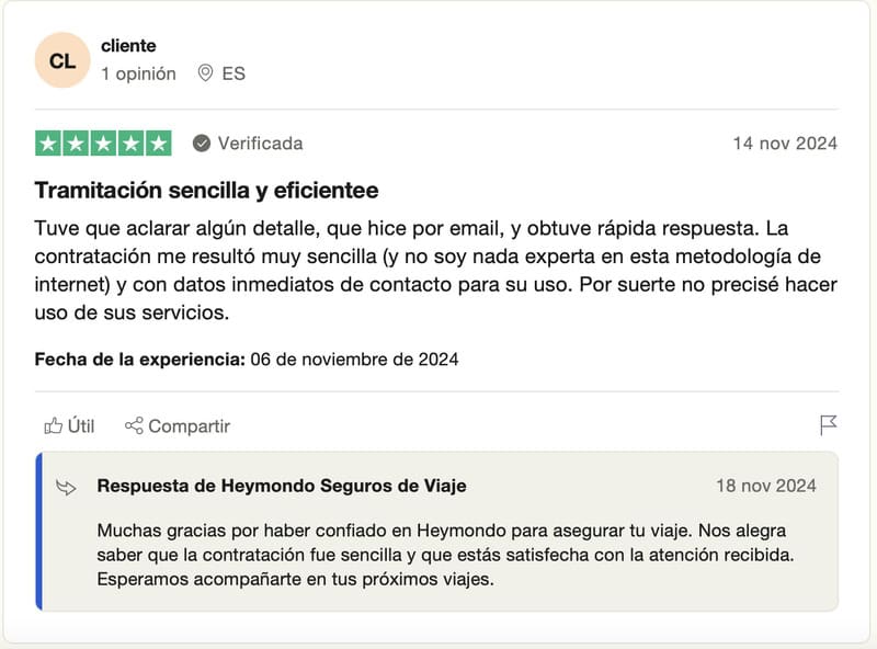 Facilidad de contratación Heymondo