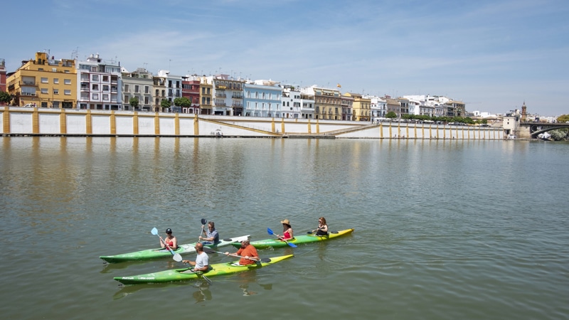 Kayak por el río Guadalquivir