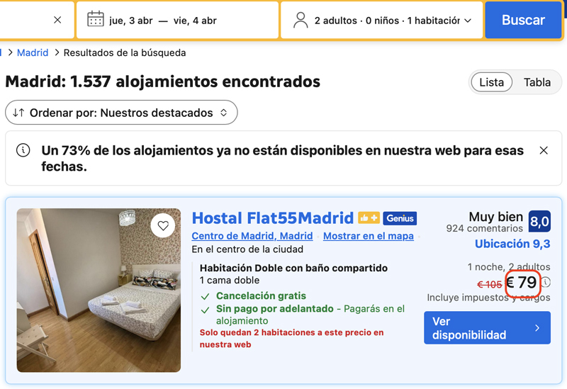 Diferencia de precio con la oferta solo para móvil