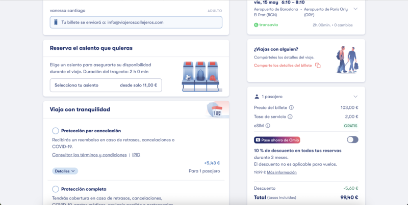 Descuento OMIO nuevo usuario