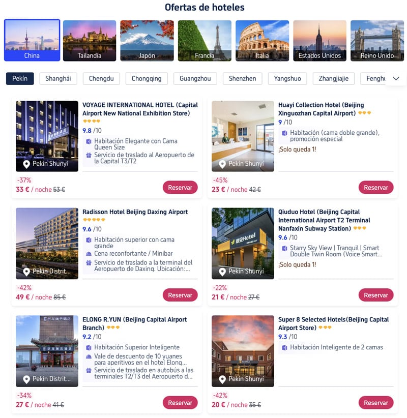 Ofertas de hoteles en Trip