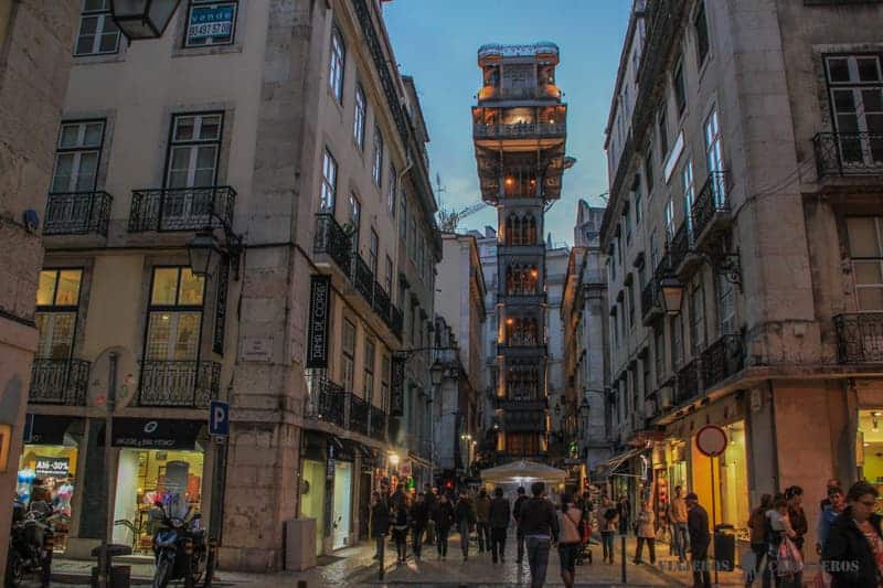 Elevador de Santa Justa en el Lisboa en 4 días