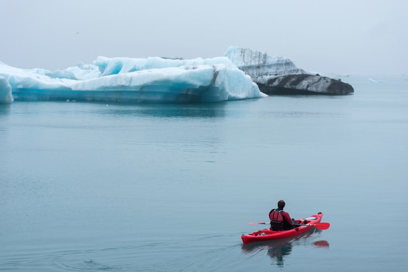 Tours en kayak por Jökúlsarlón