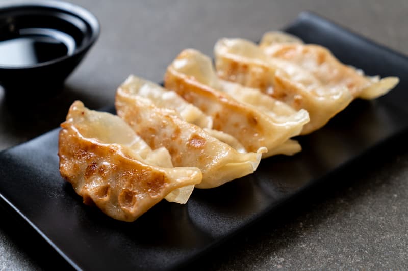 Gyozas en los restaurantes donde comer en Nikko