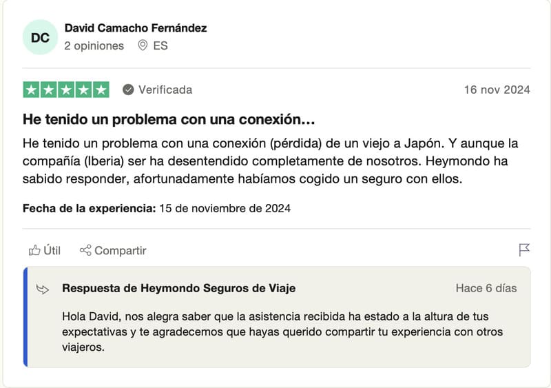 Indemnizaciones cancelación Heymondo opiniones