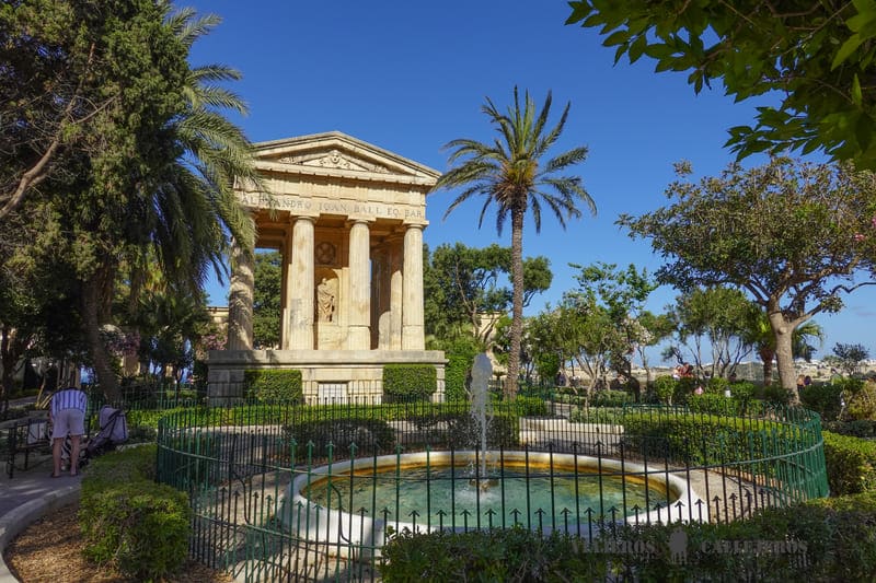 jardines inferiores barrakka que hacer en la valeta