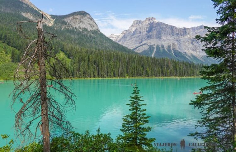 Lago Esmeralda, uno de los lugares que ver en el Parque Nacional Yoho