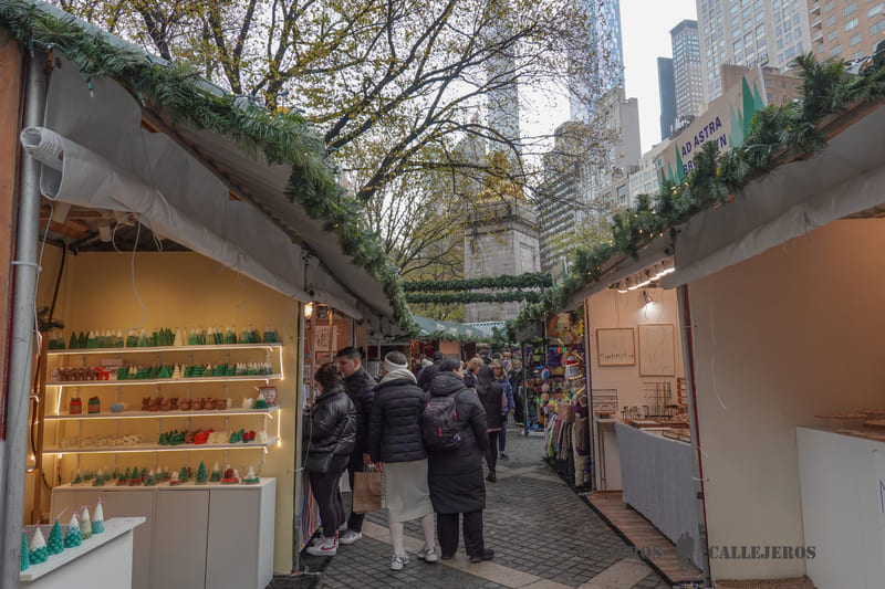 mercadillo navidad columbus circle nueva york