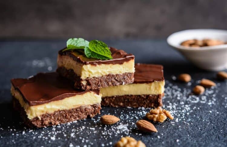 Nanaimo bar en los restaurantes de Victoria