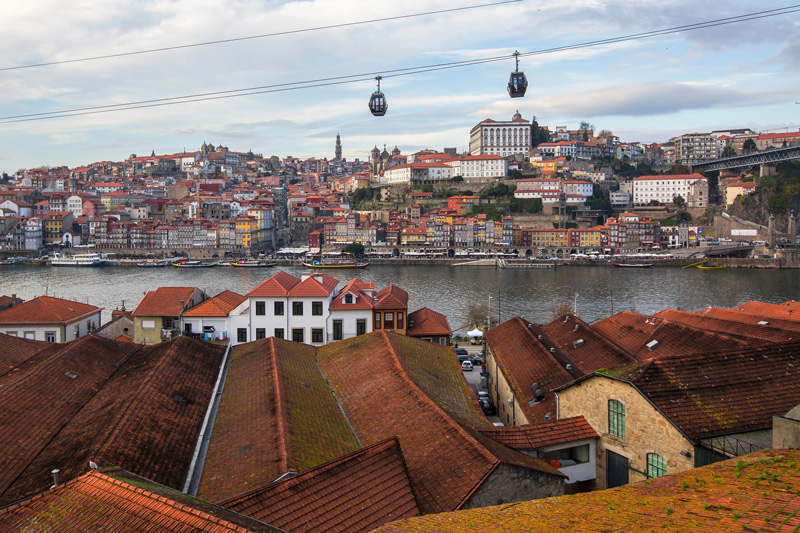 Vistas de Oporto desde Vila Nova de Gaia