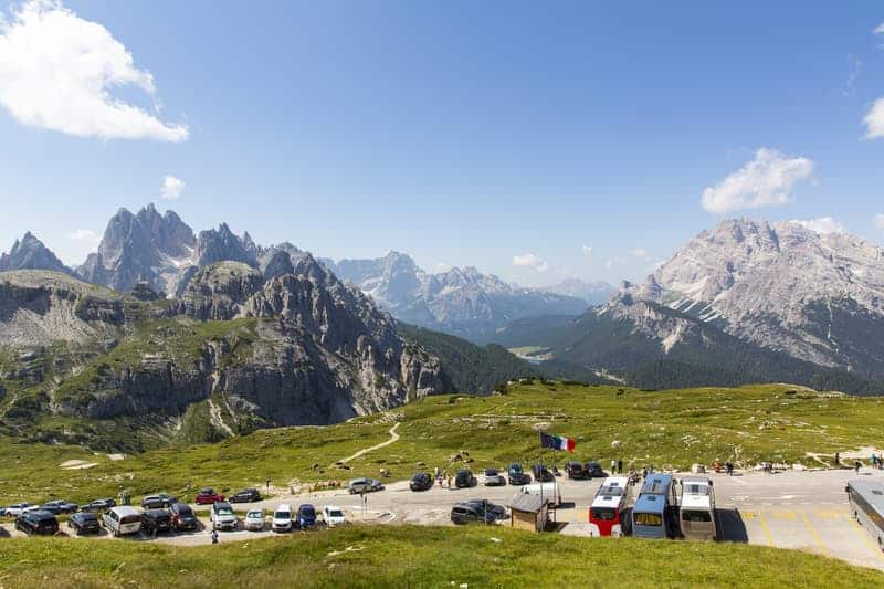 Parking en los consejos para viajar a los Dolomitas