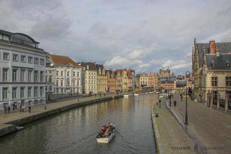 Canales de la ciudad en la guía de Gante