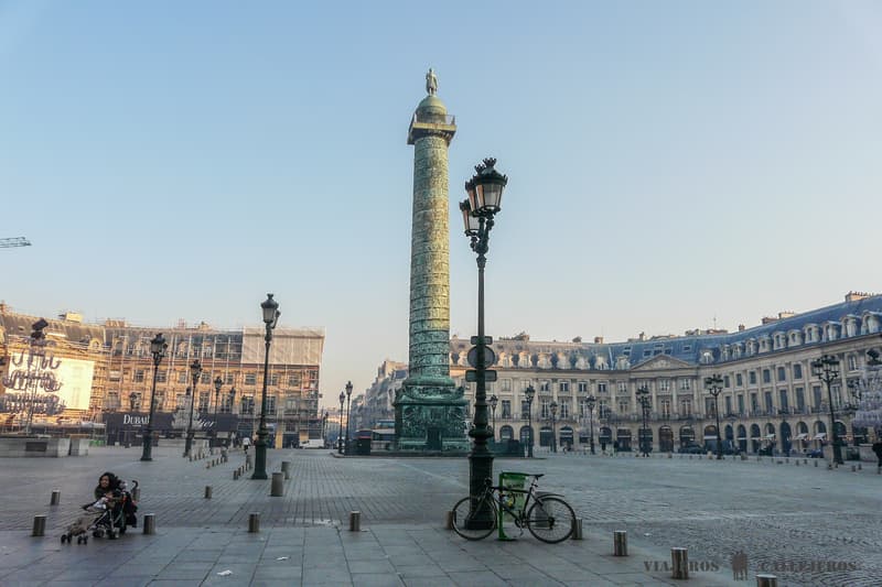 Plaza Vendome en la recorrido por París en 4 días