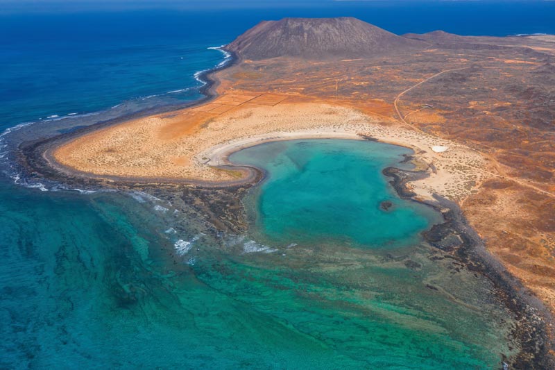 Playa de la Concha en la Isla de Lobos, playas de fuerteventura