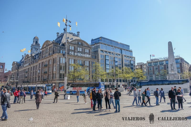 Plaza Dam en el recorrido por Ámsterdam en dos días