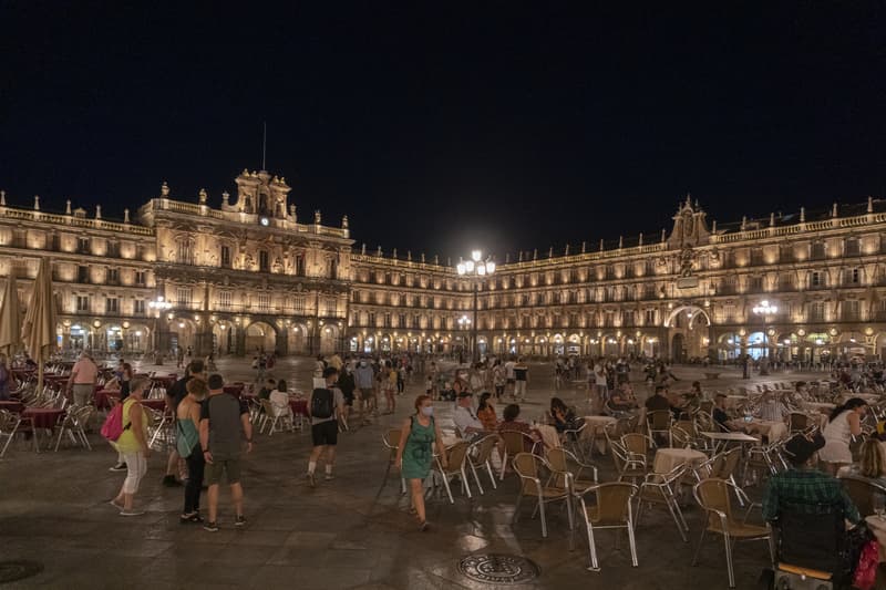 Plaza Mayor en los free tous por Salamanca