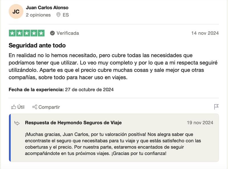 Precios ajustados reviews Heymondo