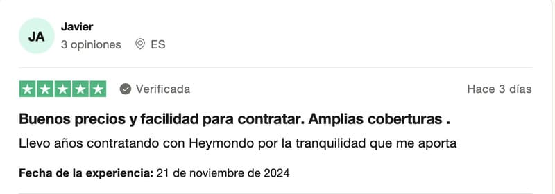 Precios competitivos reviews Heymondo