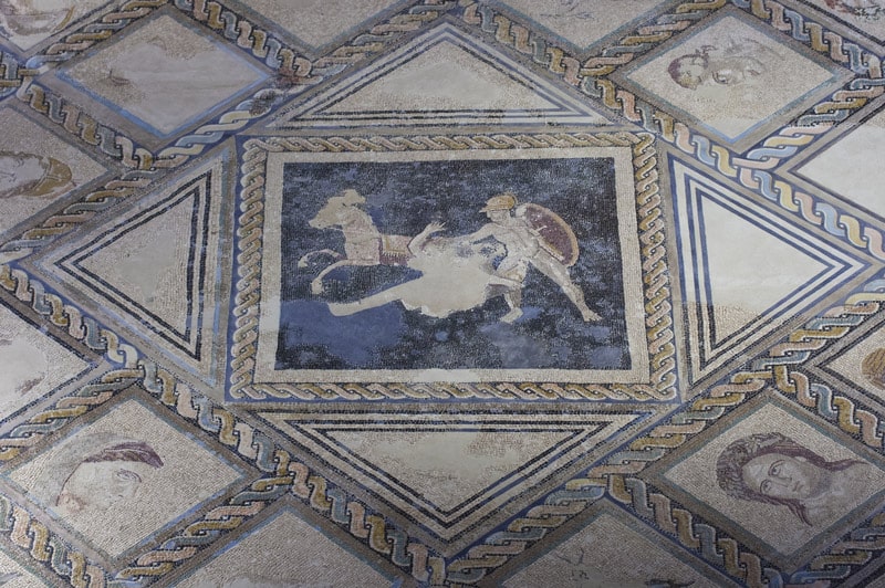 Mosaico en el Museo Arqueológico y Paleontológico de la Comunidad de Madrid