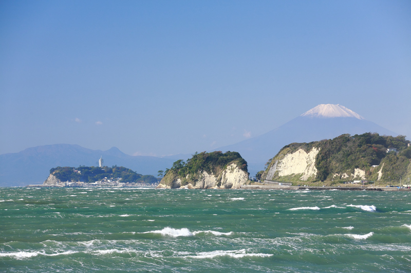 Enoshima y el Monte Fuji