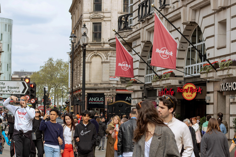 Hard Rock Cafe en Piccadilly Circus en Londres
