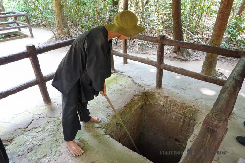 Recreaciones en los Túneles de Cu Chi en Vietnam