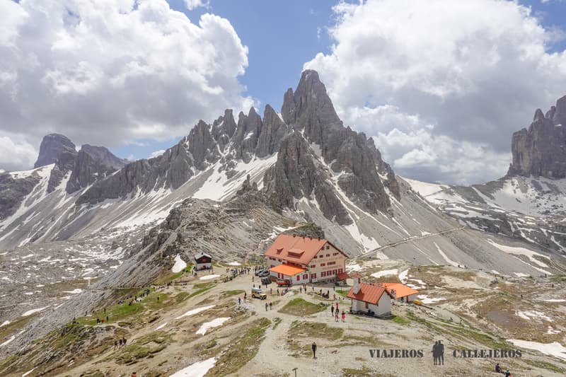 Refugio Locatelli en el trekking Tre Cime di Lavaredo