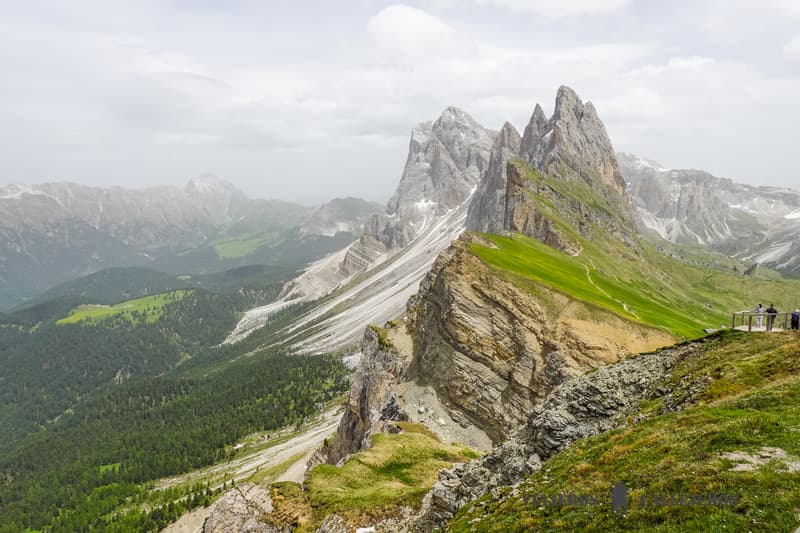 Seceda en un recorrido por los Dolomitas en coche