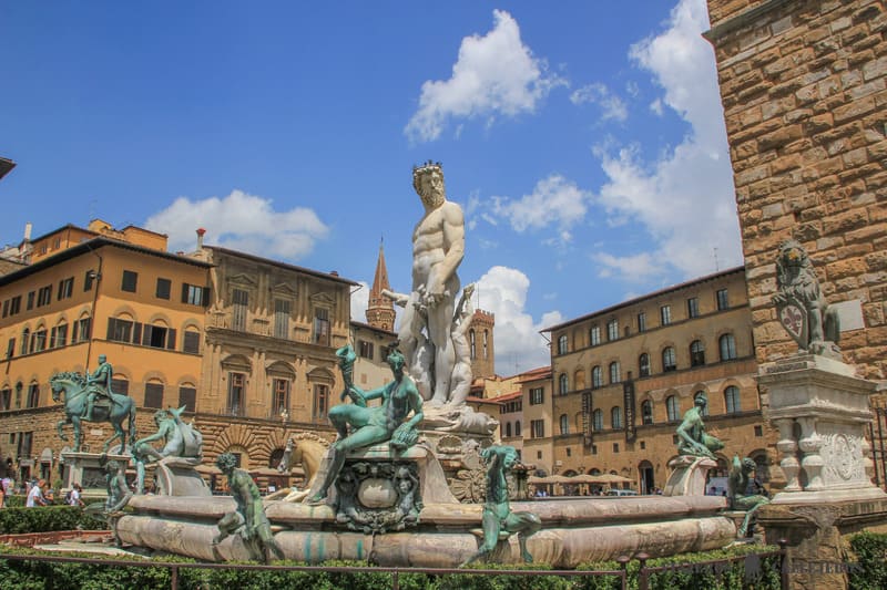 Plaza de la Signoria en el free tour por Florencia
