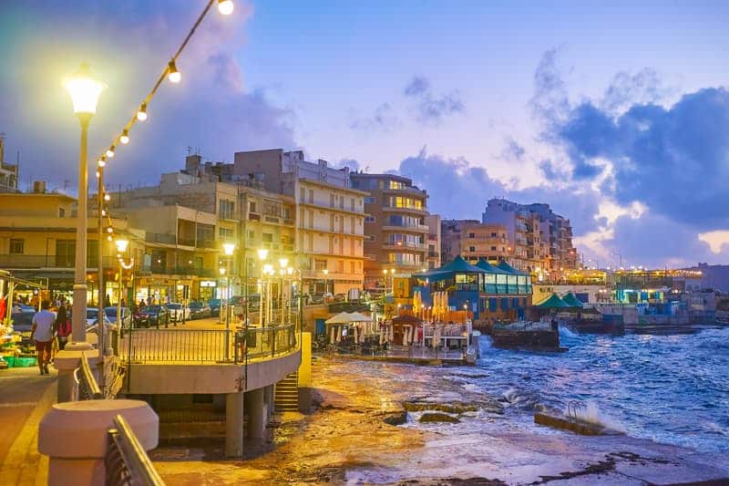 Bugibba y Qawra en la bahía de St. Paul lugares donde dormir en Malta