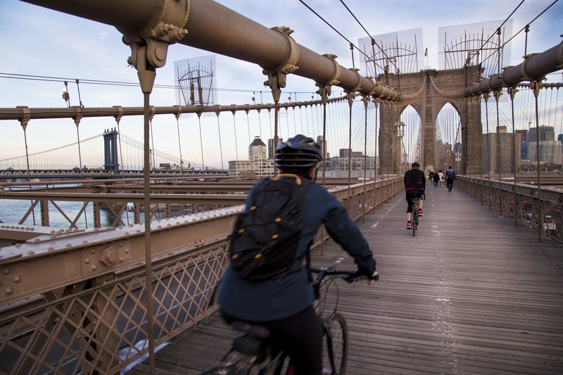 paseo en bicicleta tarjetas turísticas de Nueva York