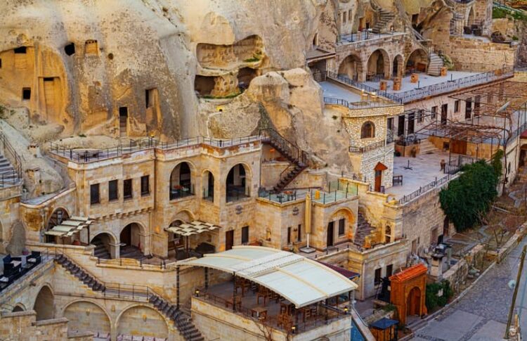 Terrazas de hoteles en Capadocia