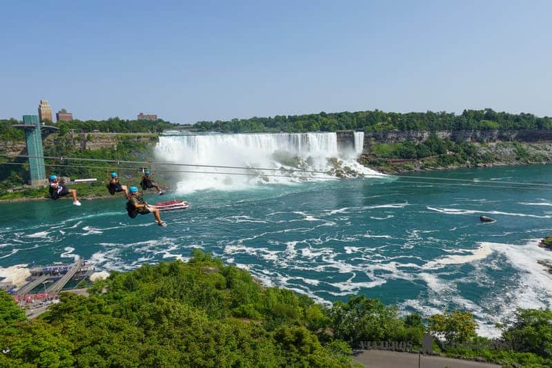 Tirolina sobre las Cataratas del Niágara
