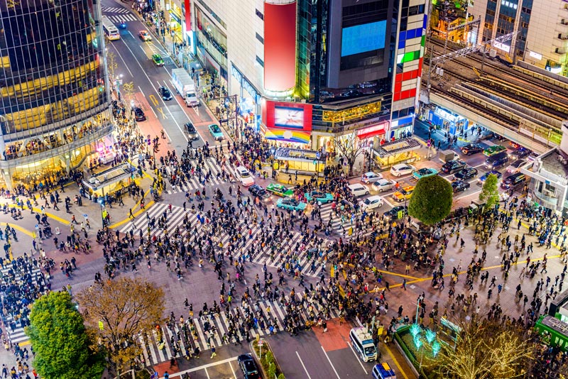 Cruce de Shibuya Tokio tres días