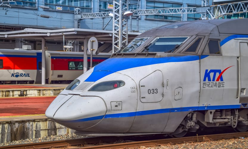 Tren KTX para viajar por Corea del Sur