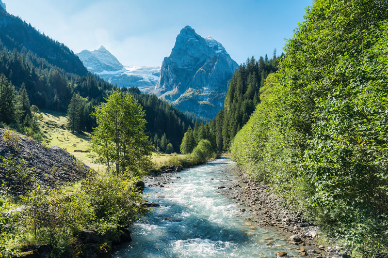 Valle de Rosenlaui que visitar en suiza