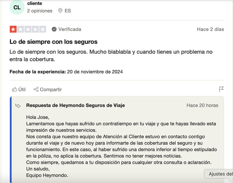 Valoración negativa