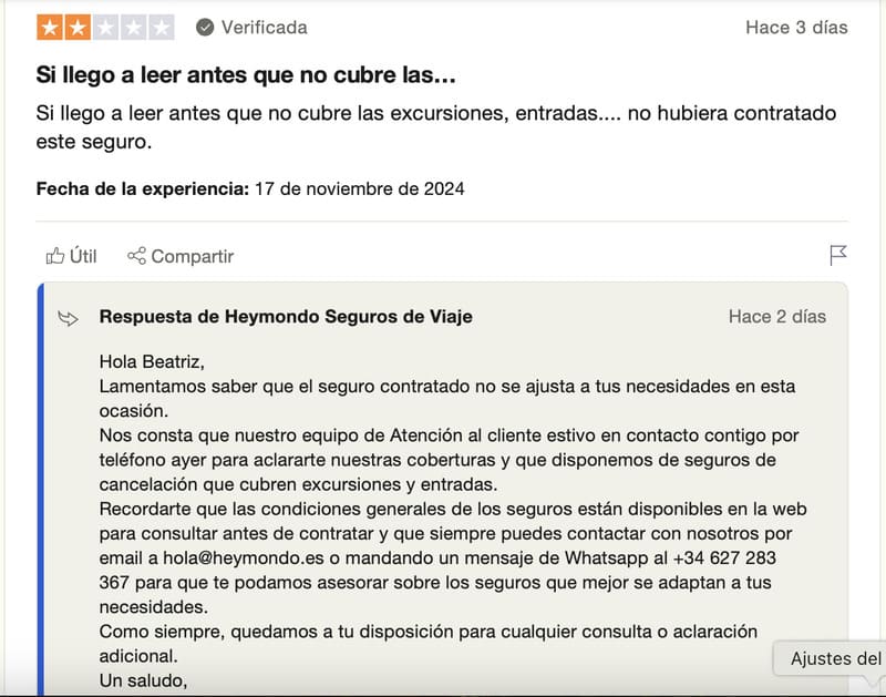 Valoración negativa